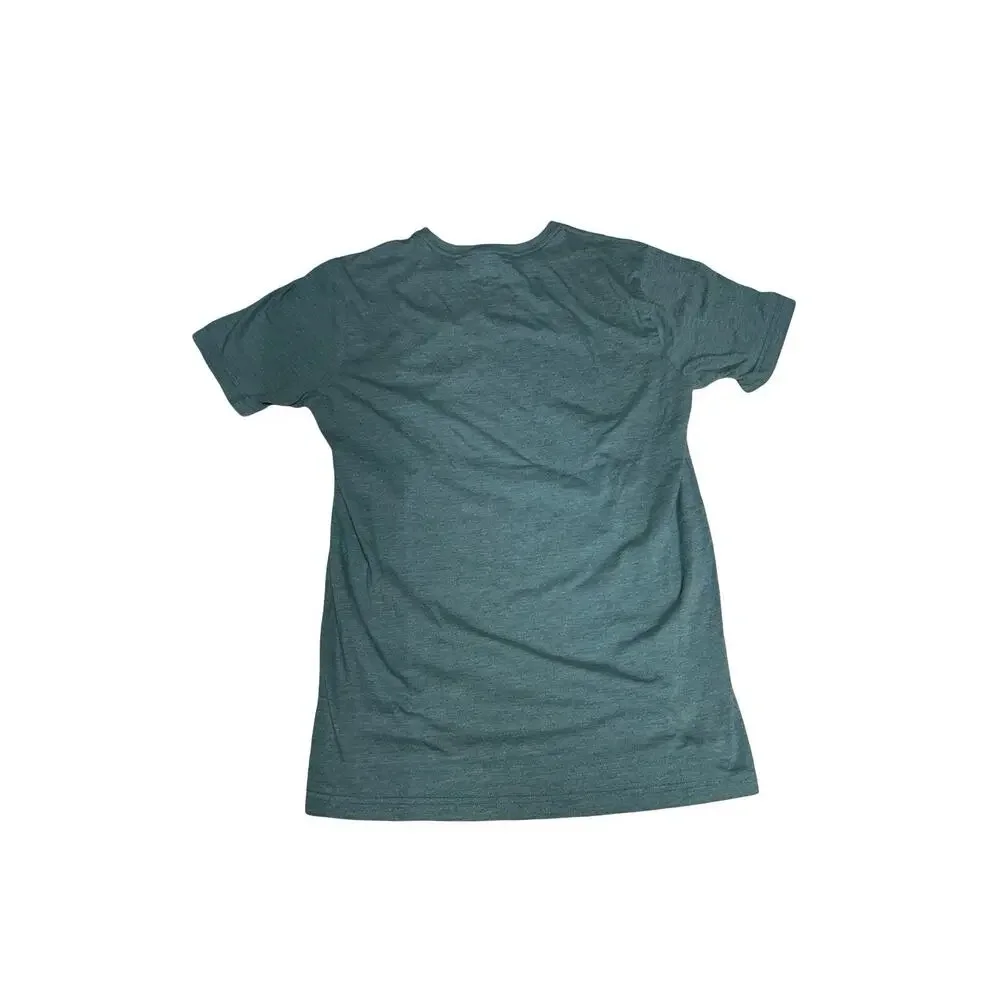 The North Face Logo T Shirt Medium Blue Slim Fit Outdoor Casual Graphic Tee